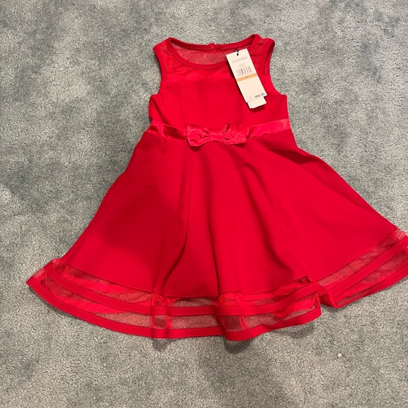 Calvin Klein Toddler Girl Illusion Fit & Flare Dress NWT - Picture 3 of 7